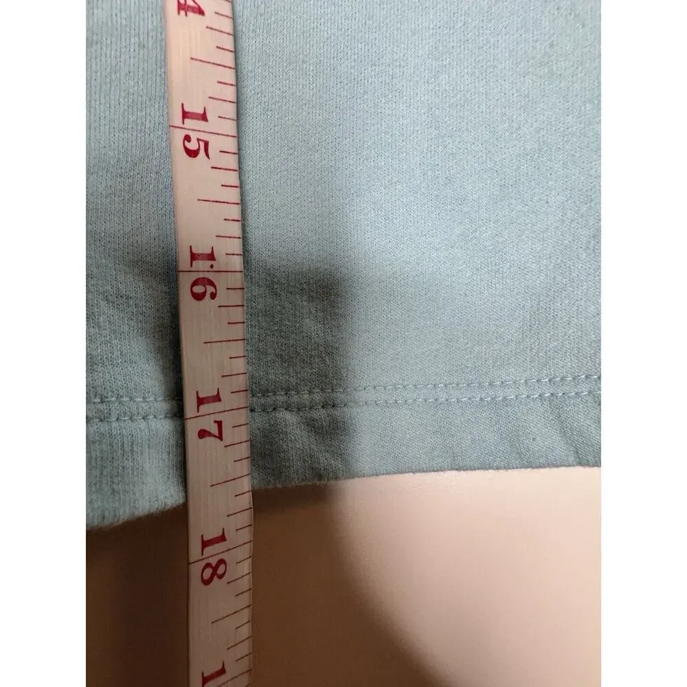 Disney Womens Magic Cropped Hoodie Sweater Small Light Blue Sweatshirt Logo - Picture 6 of 7